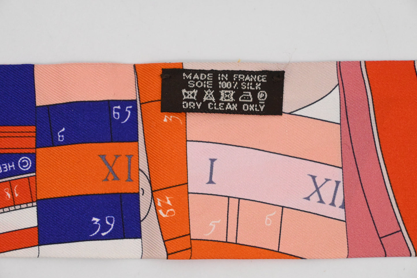 Hermes 'Astrologie' Twilly in Orange Silk