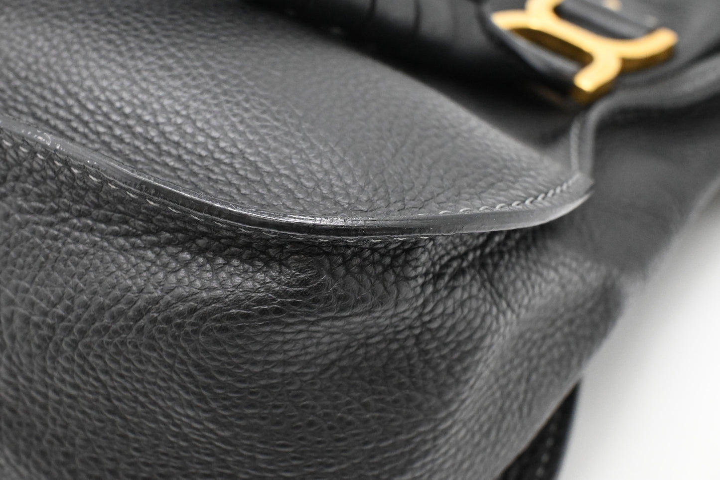 Chloe Large Marcie in Black Leather