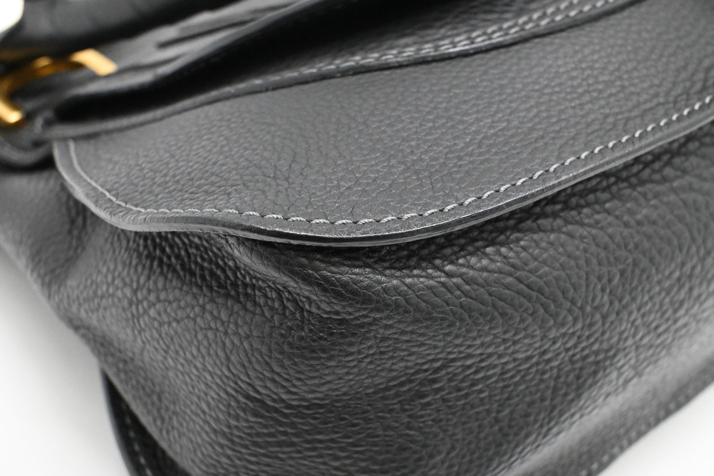 Chloe Large Marcie in Black Leather