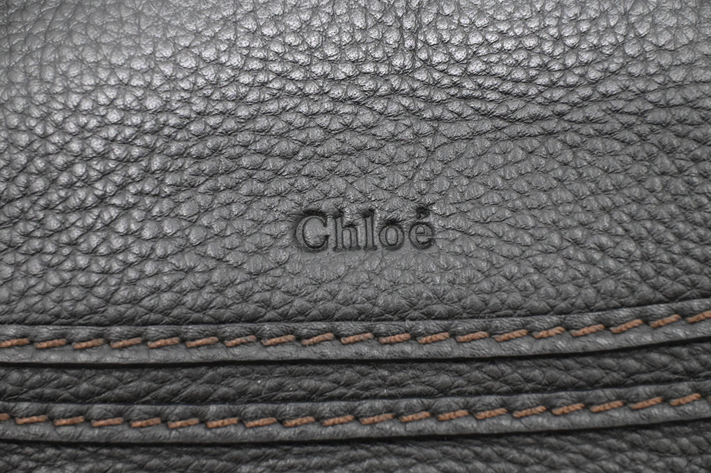 Chloe Large Marcie in Black Leather