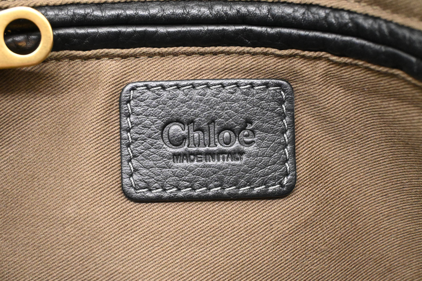 Chloe Large Marcie in Black Leather