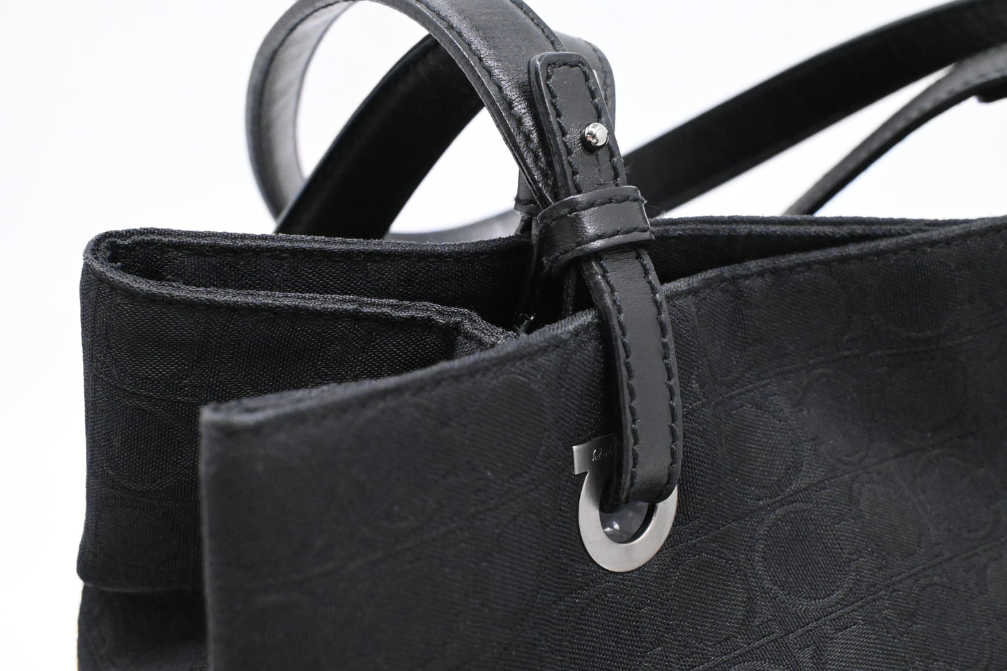 Ferragamo Tote in Black Canvas