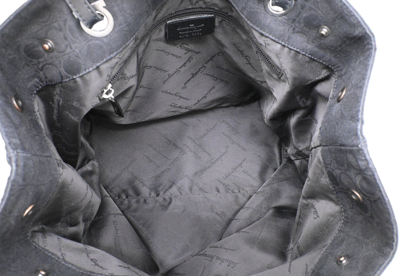 Ferragamo Tote in Black Canvas