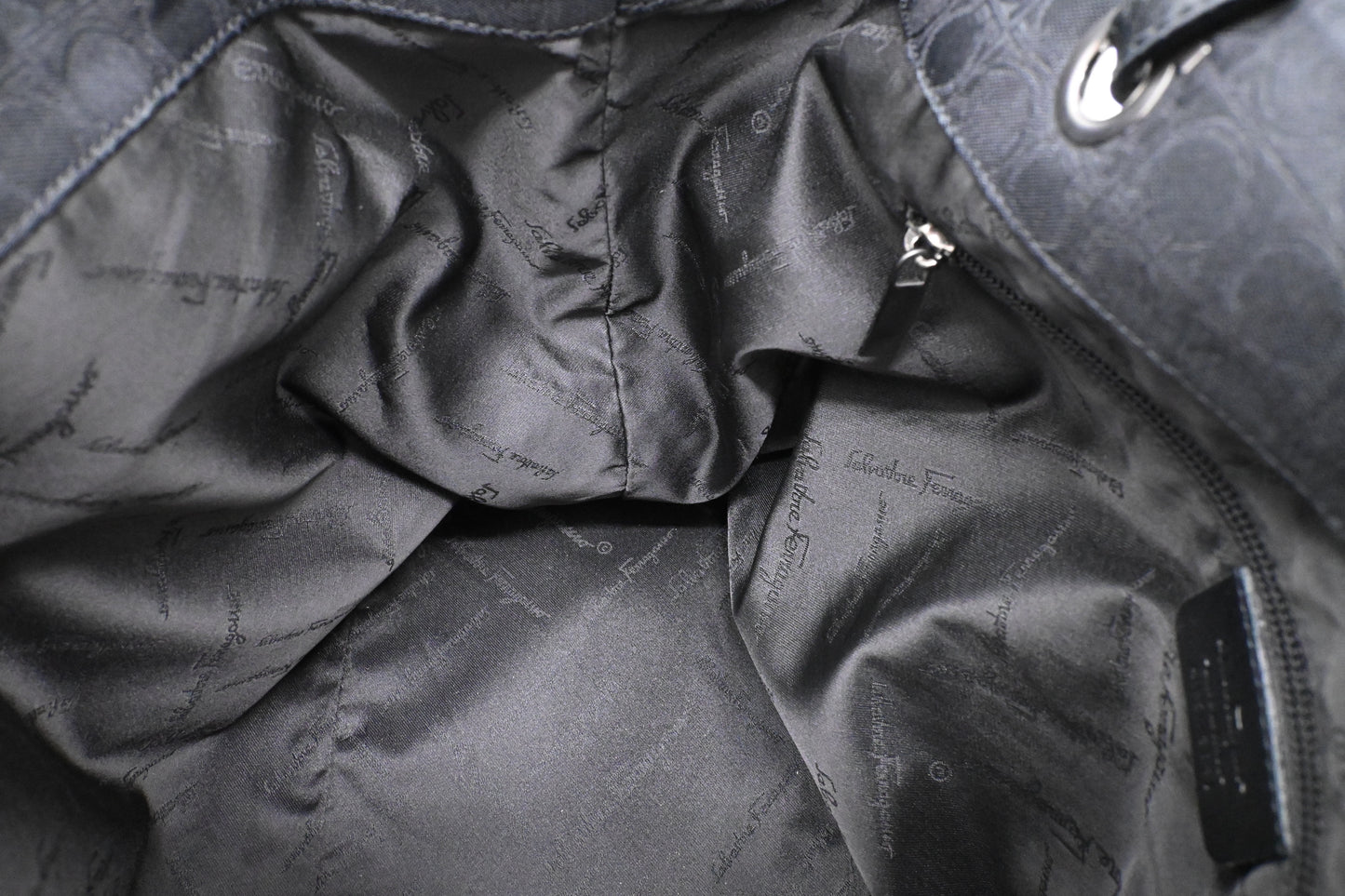 Ferragamo Tote in Black Canvas