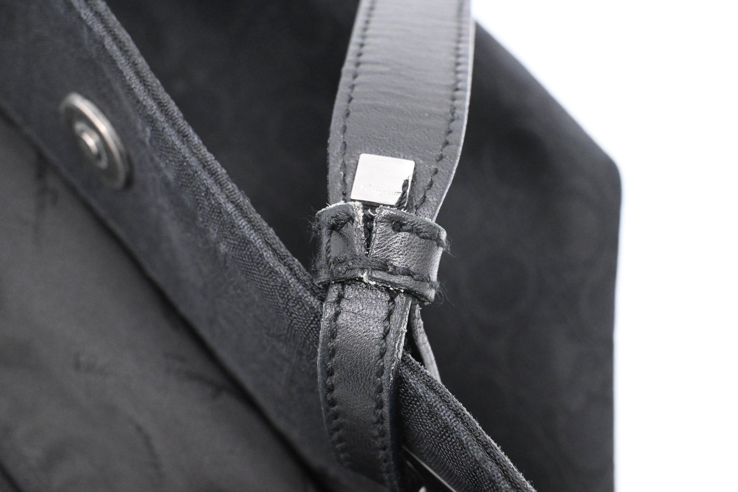 Ferragamo Tote in Black Canvas