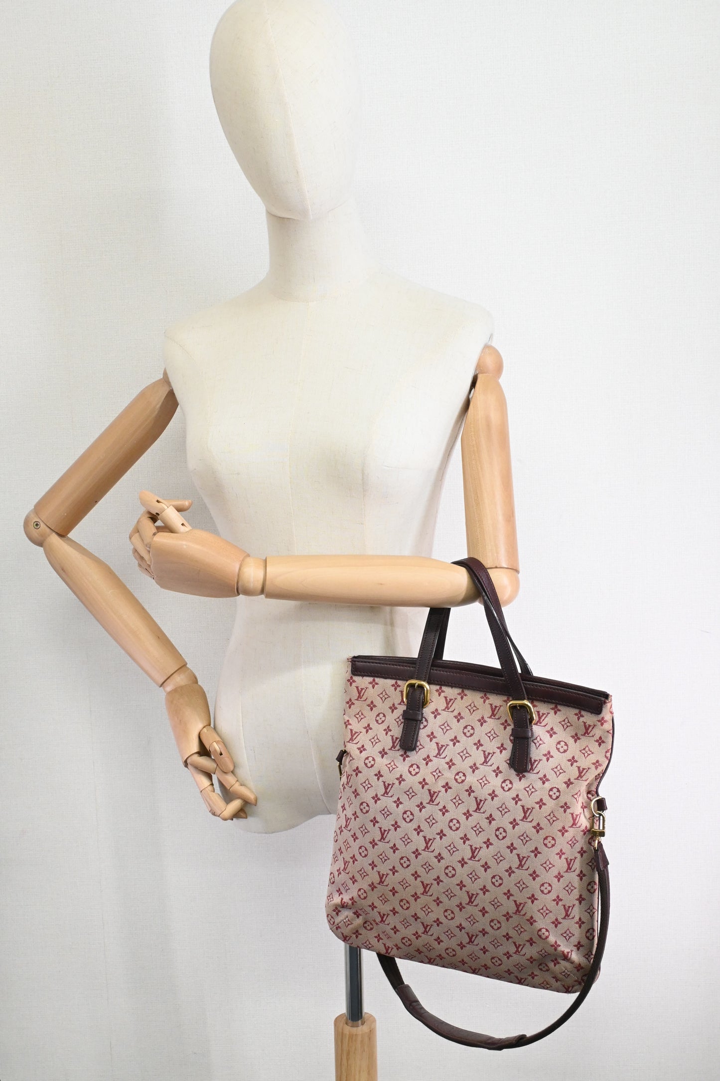 Louis Vuitton Francoise in Cherry Mini Lin Canvas