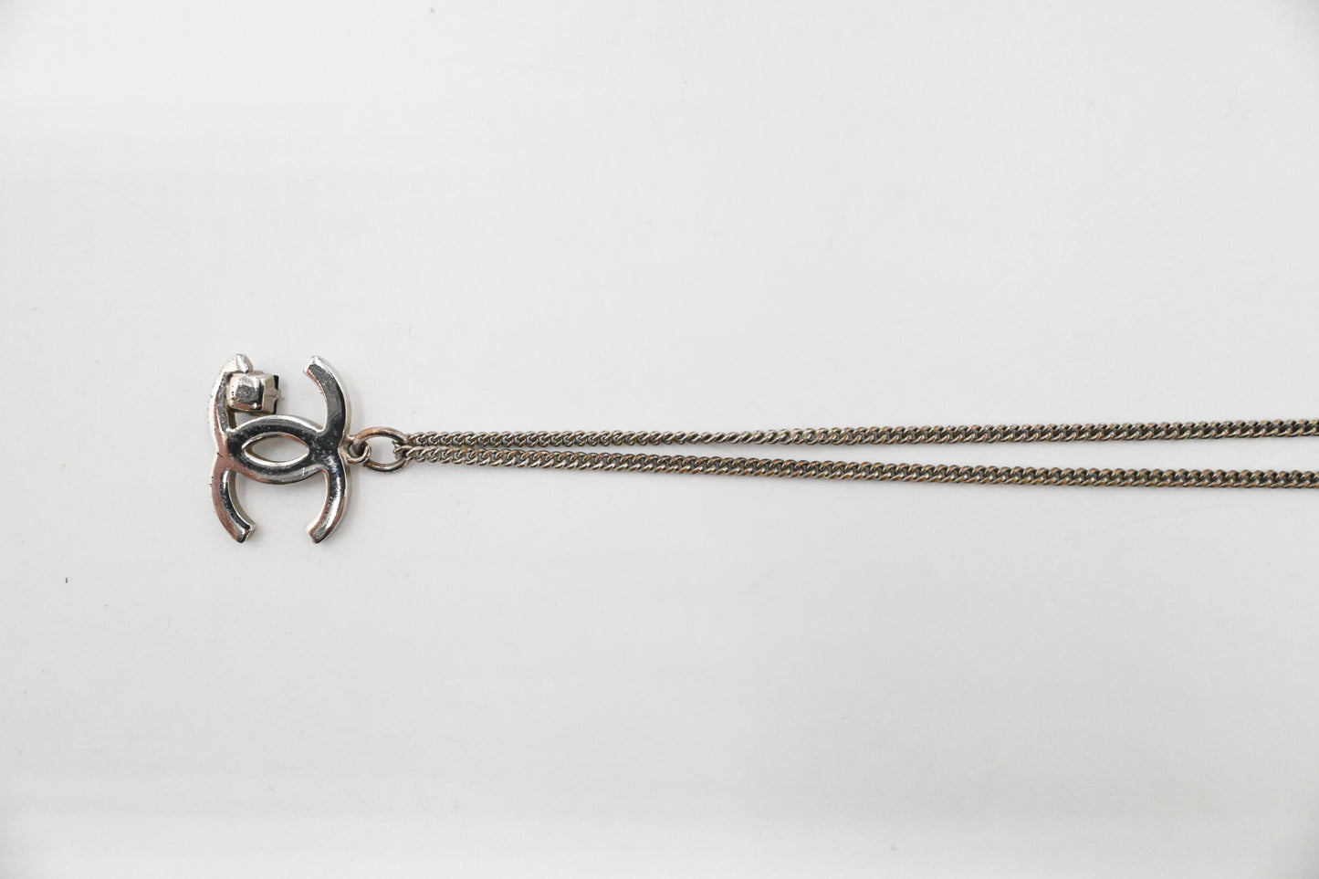Chanel Black Rhinestone CC Necklace