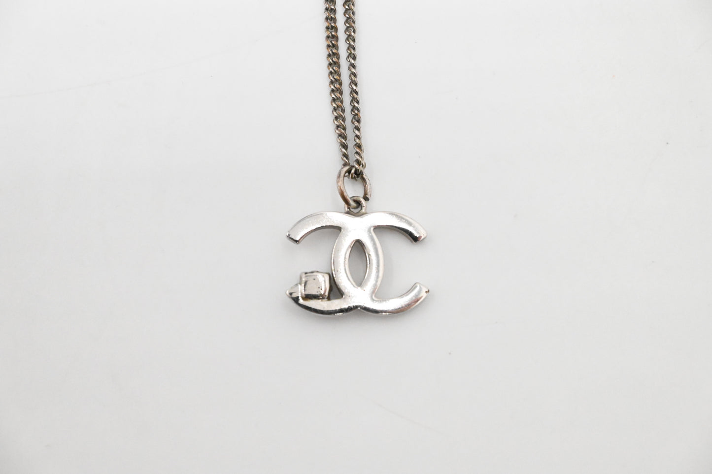 Chanel Black Rhinestone CC Necklace