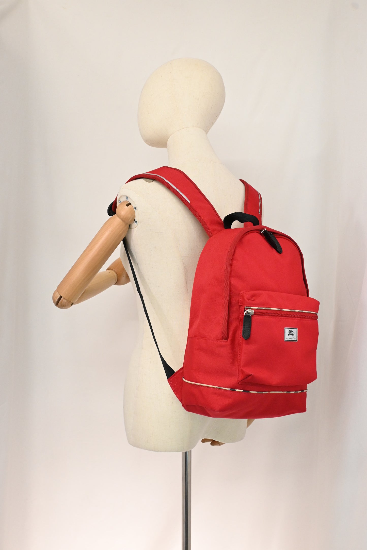 Burberry Backpack in Red Canvas