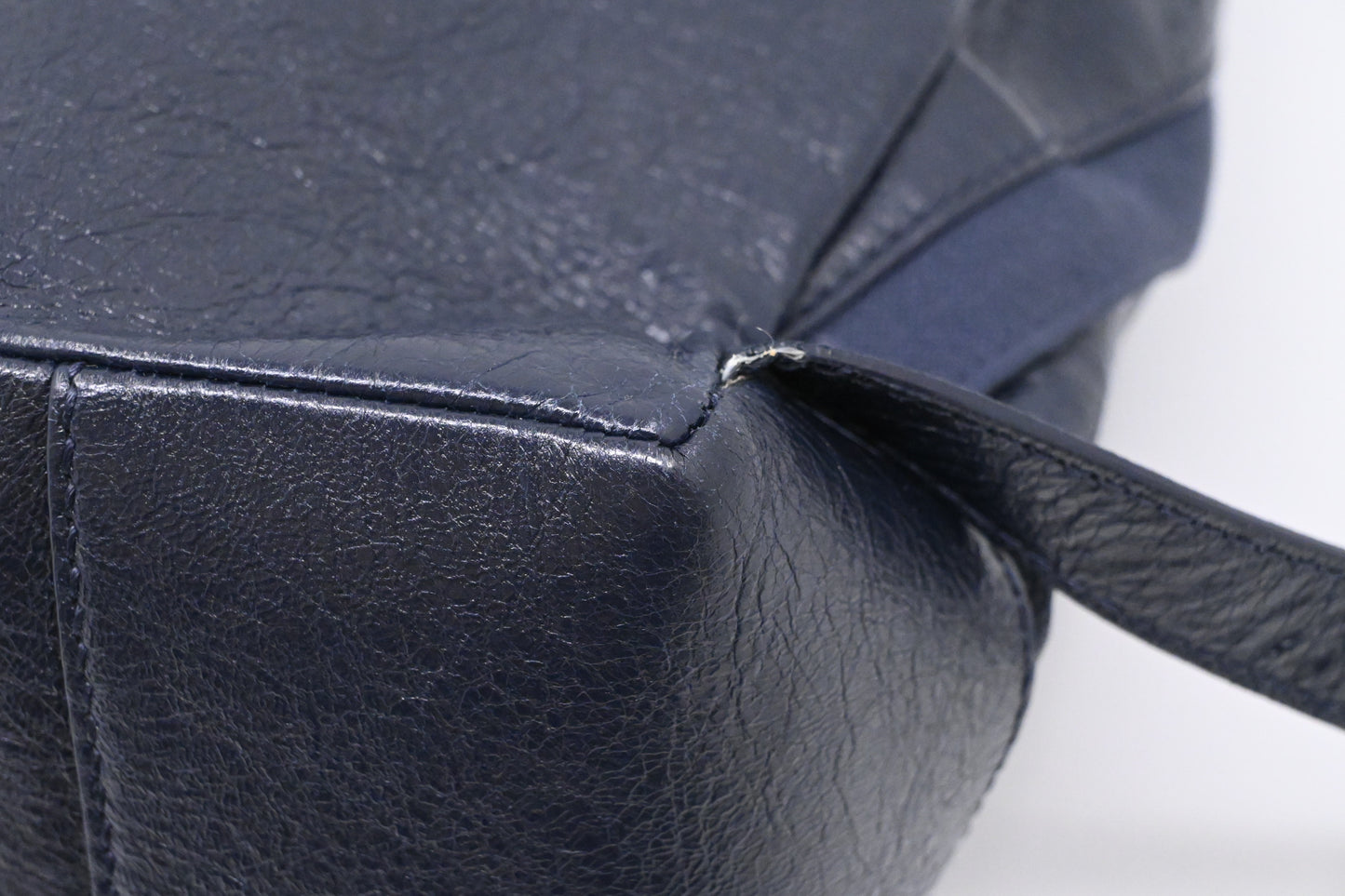 Balenciaga Explorer Backpack in Dark Blue Leather