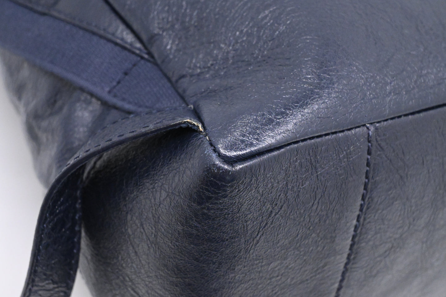 Balenciaga Explorer Backpack in Dark Blue Leather