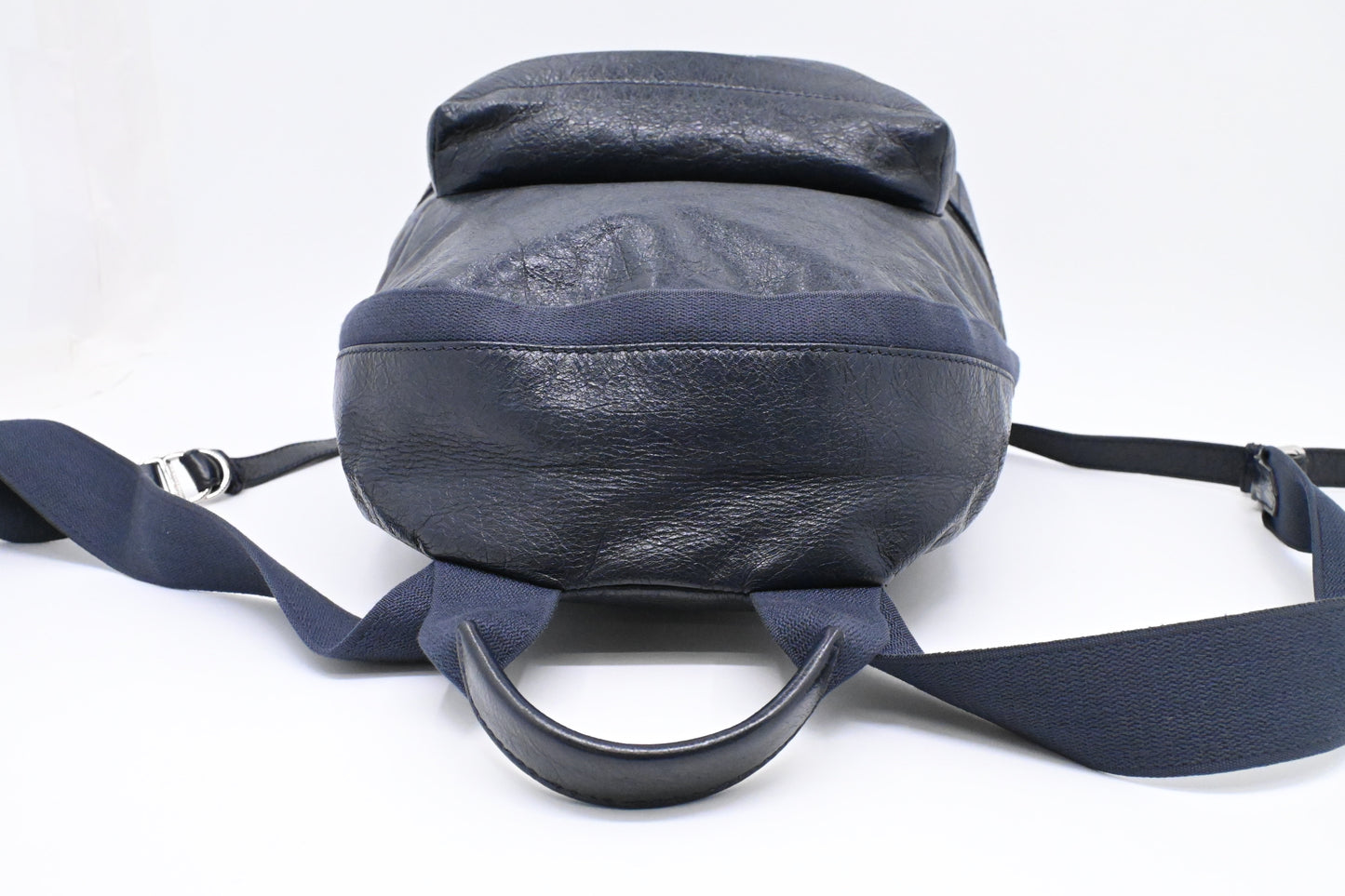 Balenciaga Explorer Backpack in Dark Blue Leather