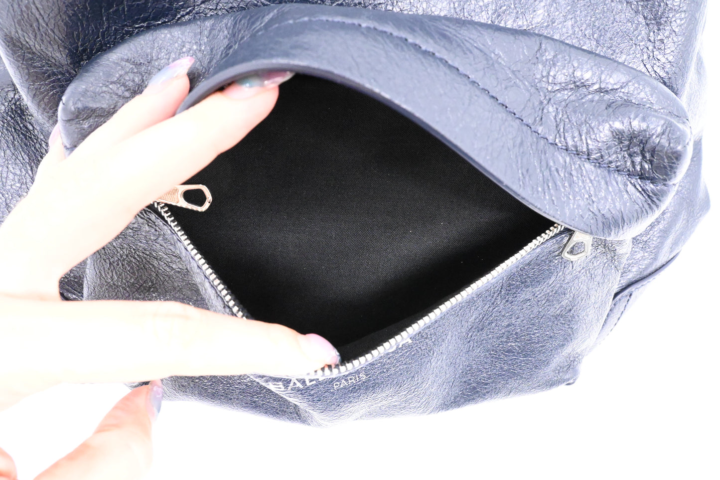Balenciaga Explorer Backpack in Dark Blue Leather