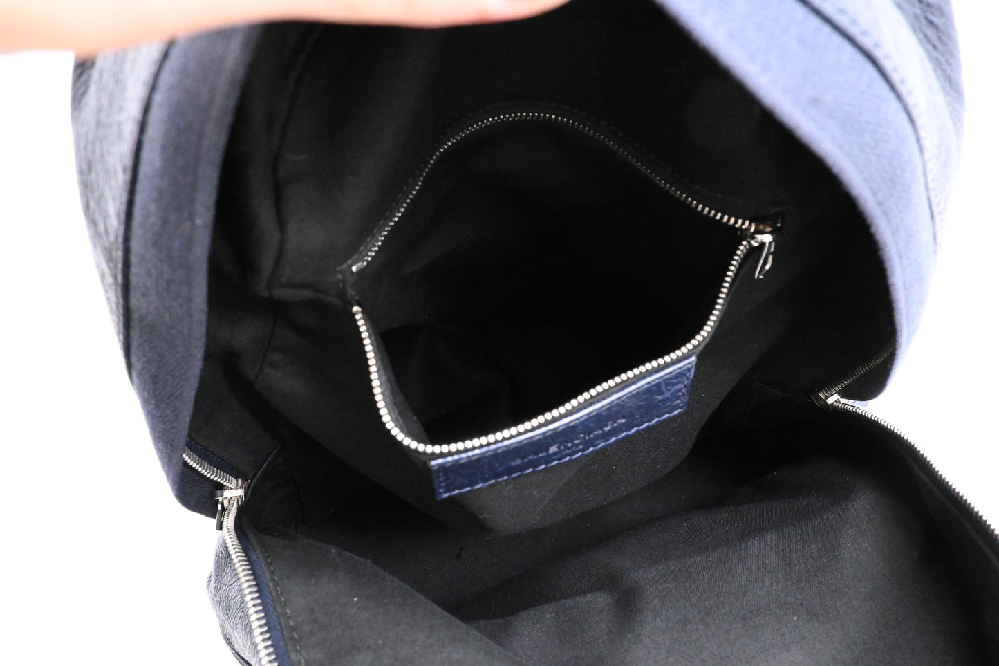 Balenciaga Explorer Backpack in Dark Blue Leather