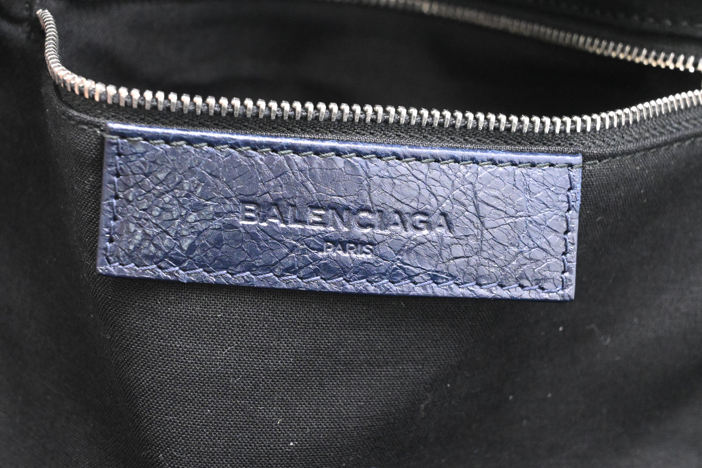 Balenciaga Explorer Backpack in Dark Blue Leather