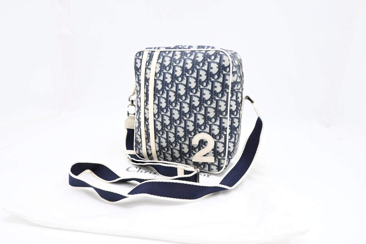 Dior Crossbody in Blue Trotter Coated Canvas
