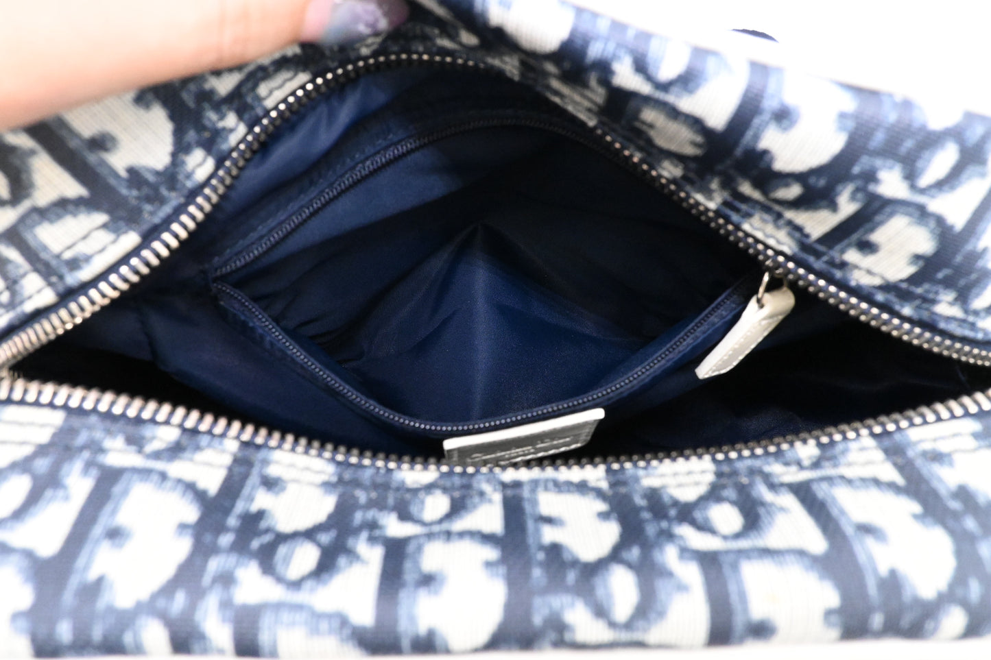 Dior Crossbody in Blue Trotter Coated Canvas