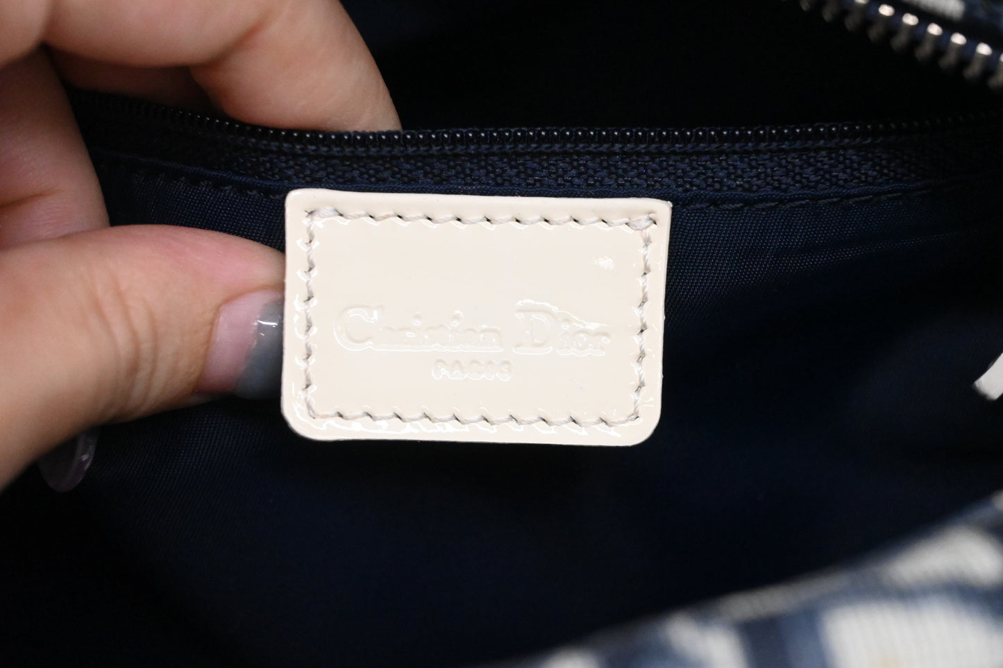 Dior Crossbody in Blue Trotter Coated Canvas