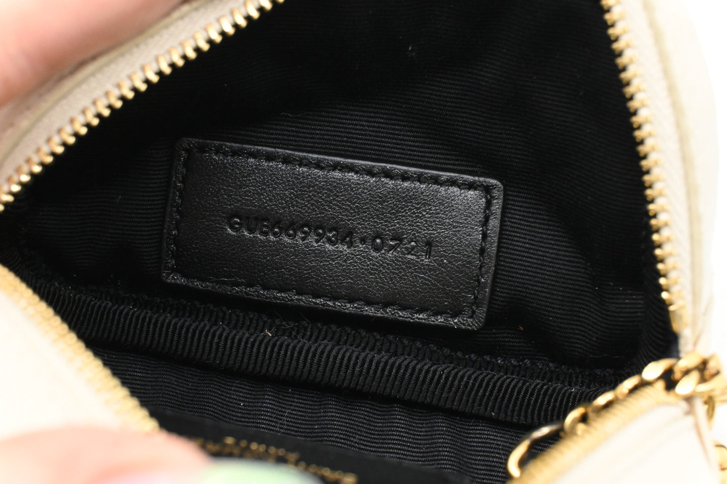 Dior Pouch Charm in White Leather