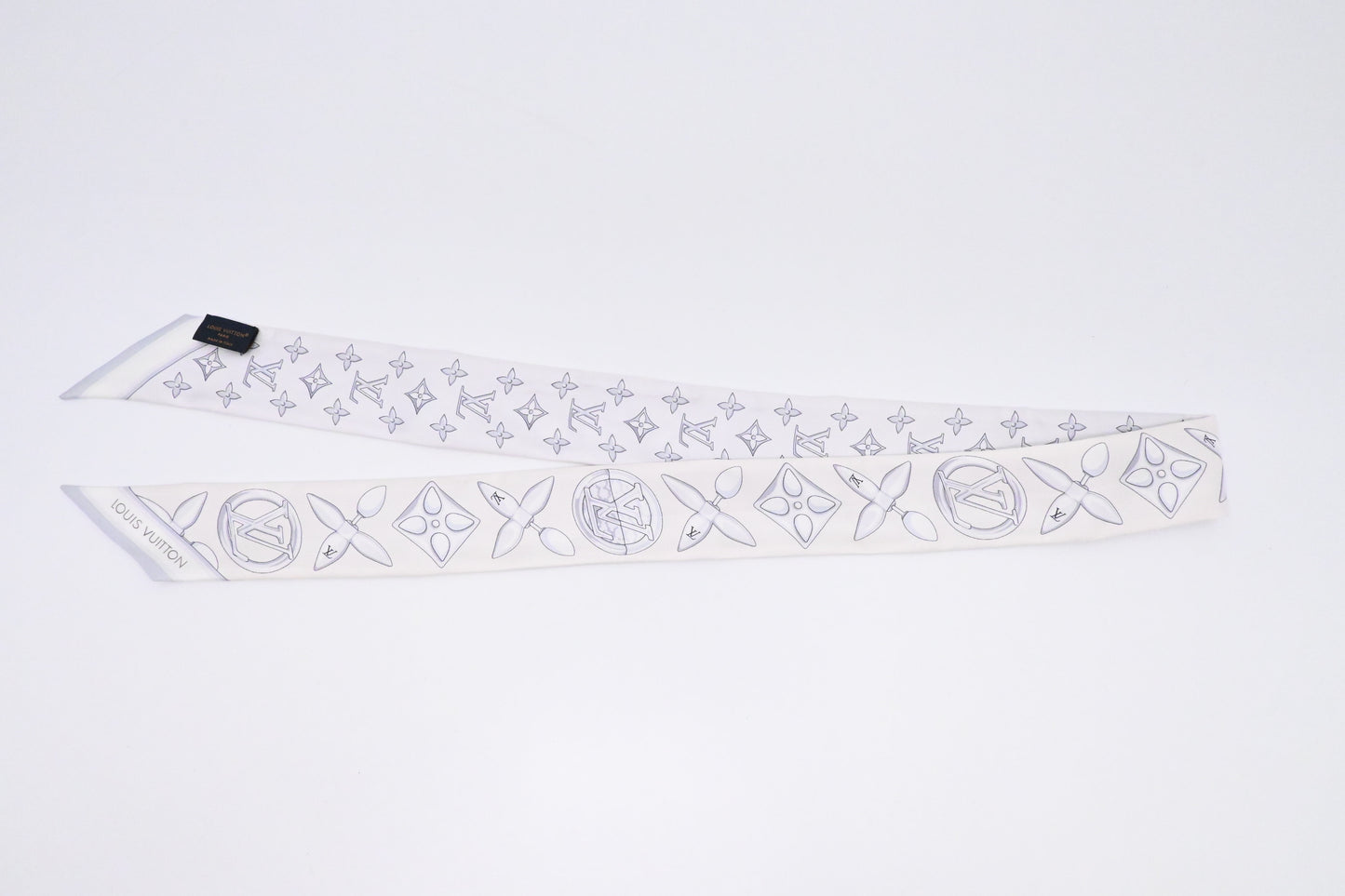 Louis Vuitton Louisette Bandeau in White Silk