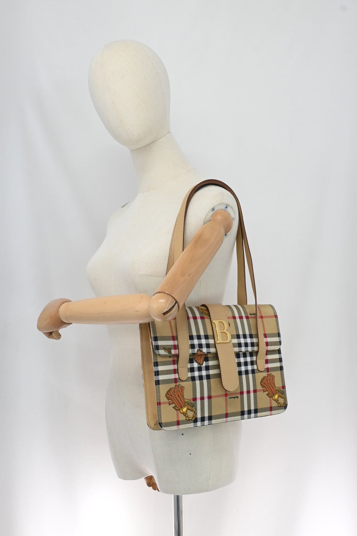 Burberry Tote Bag in Check Canvas
