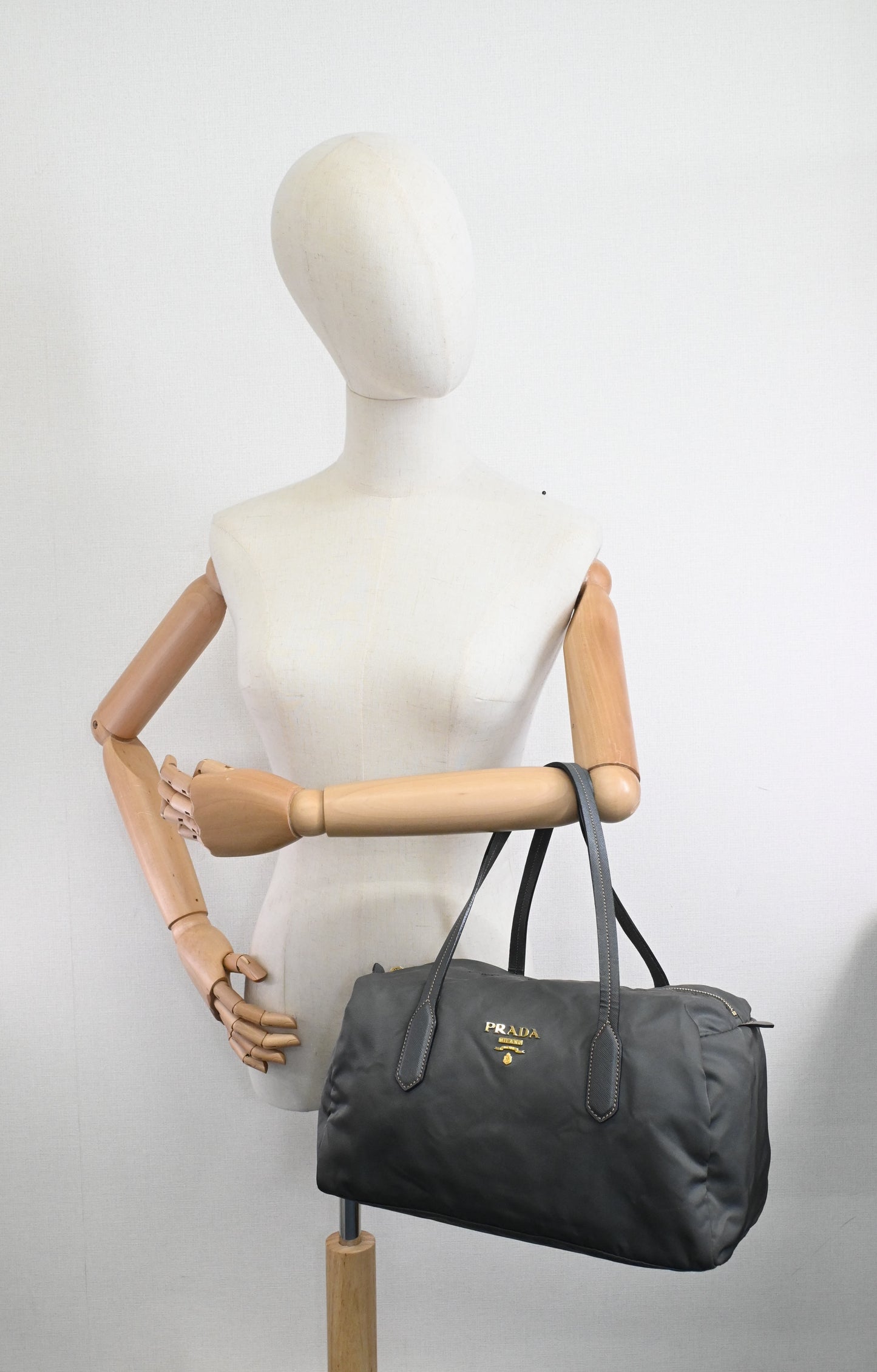 Prada Handbag in Gray Canvas