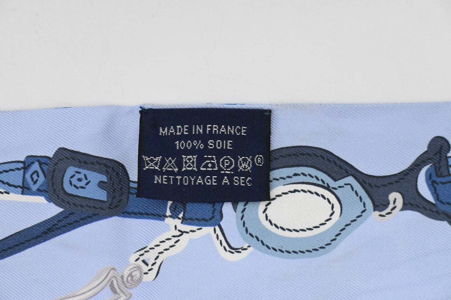 Hermes 'Brides de Gala' Twilly in Blue Silk