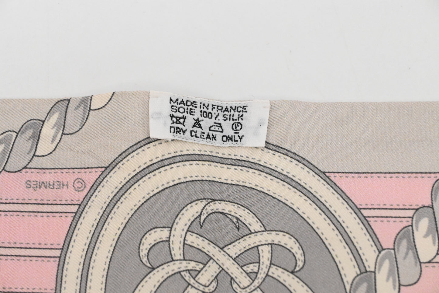 Hermes 'Grande Tenue' Twilly in Pink Silk