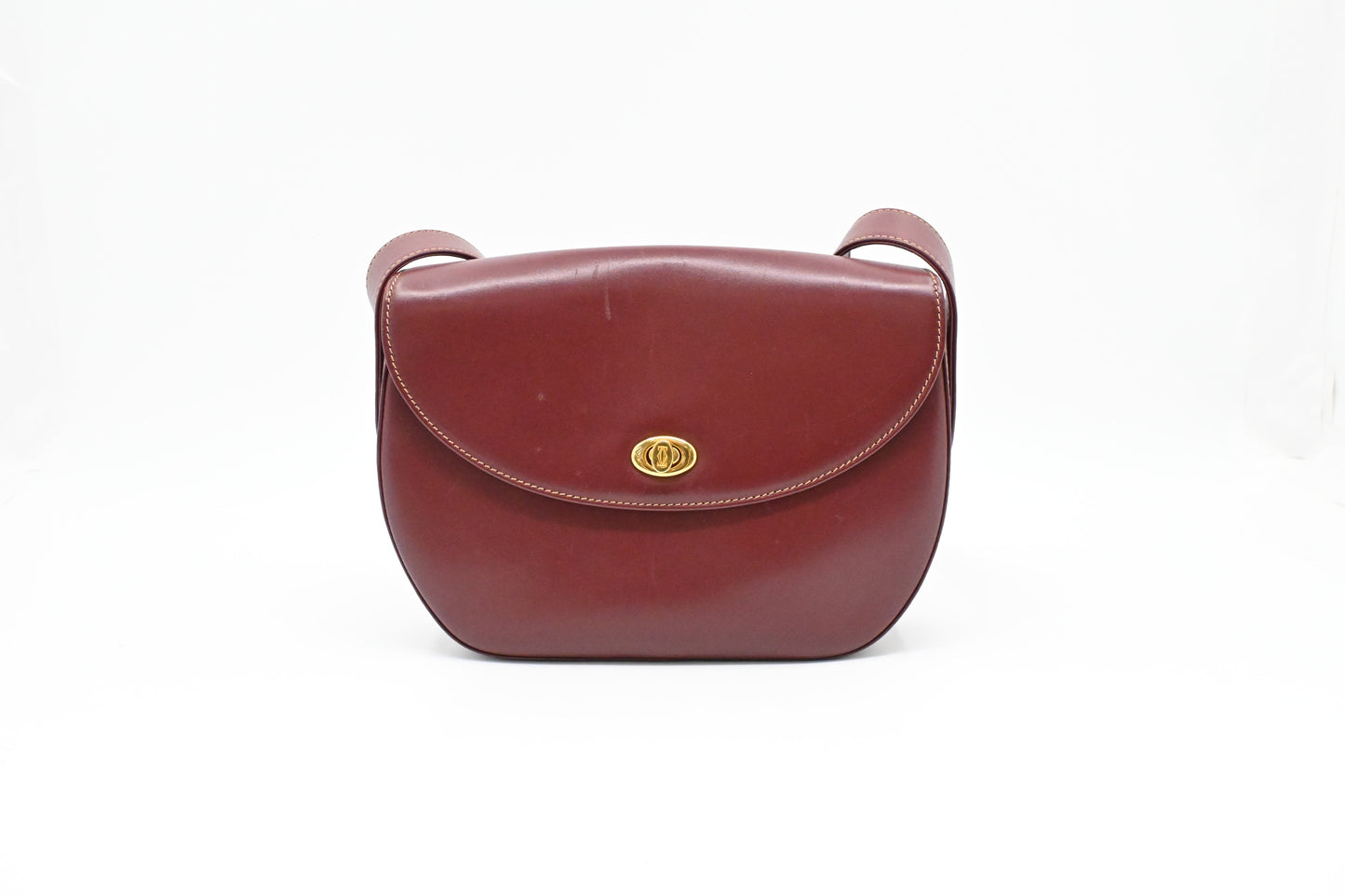 Cartier Crossbody in Burgundy Leather