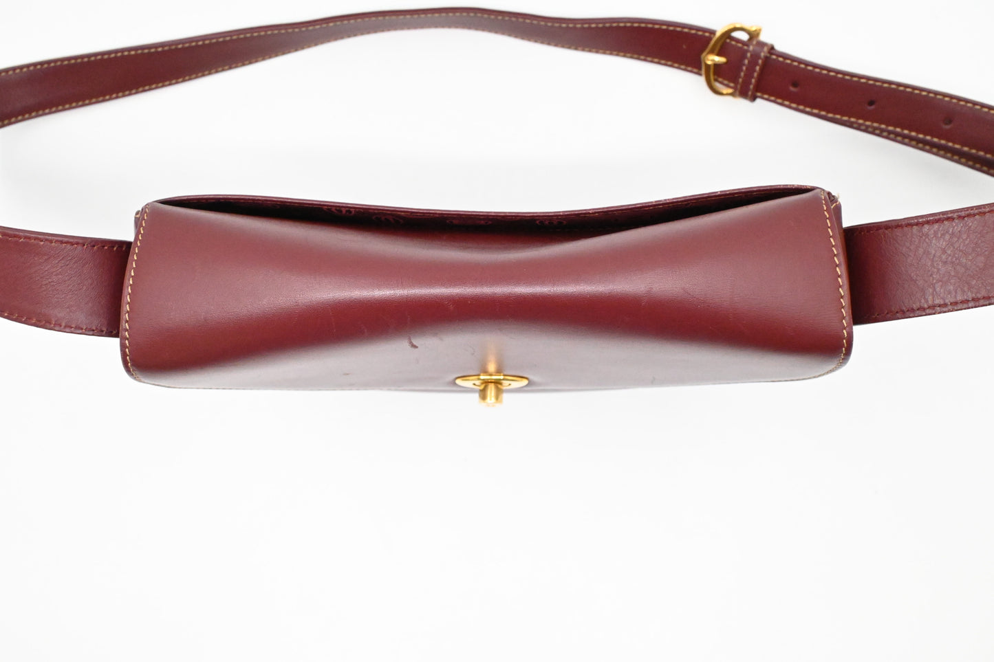 Cartier Crossbody in Burgundy Leather
