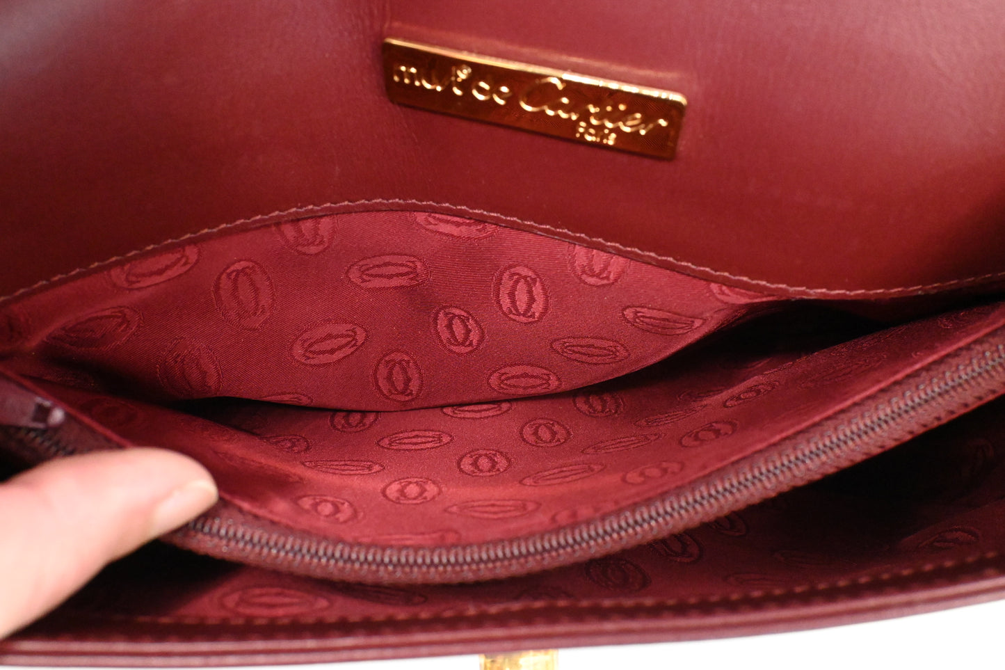 Cartier Crossbody in Burgundy Leather
