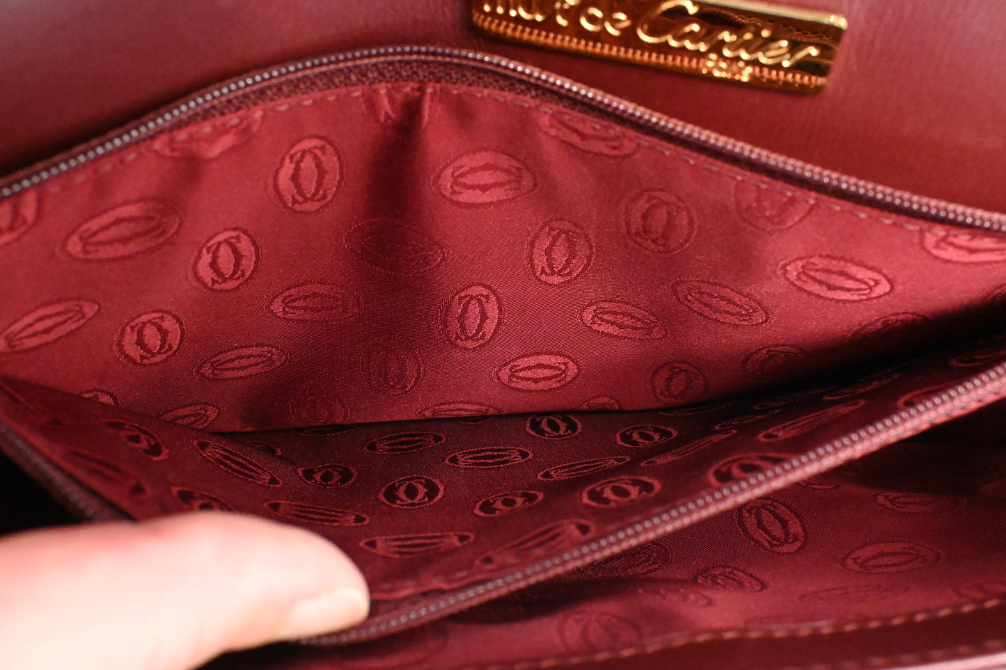 Cartier Crossbody in Burgundy Leather