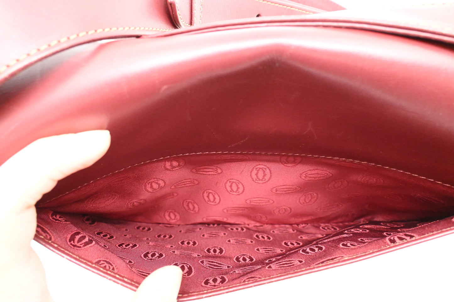 Cartier Crossbody in Burgundy Leather