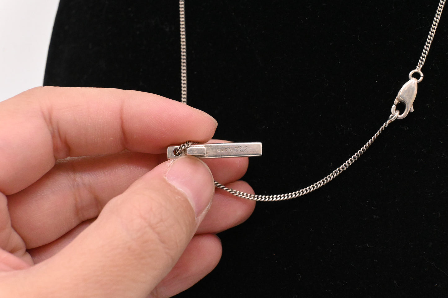 Gucci Cross Necklace in Sterling Silver