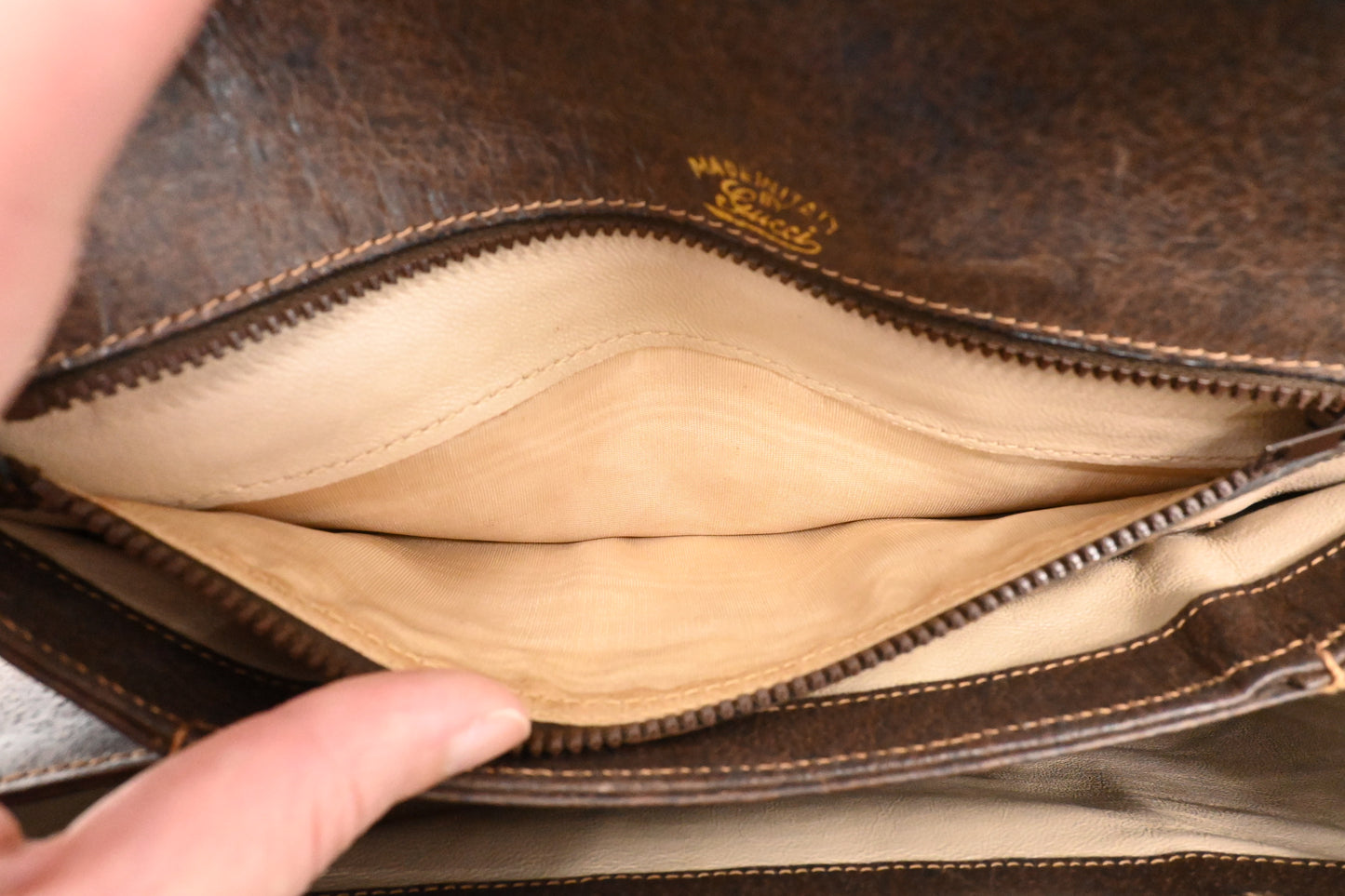 Gucci Handbag in Brown Leather