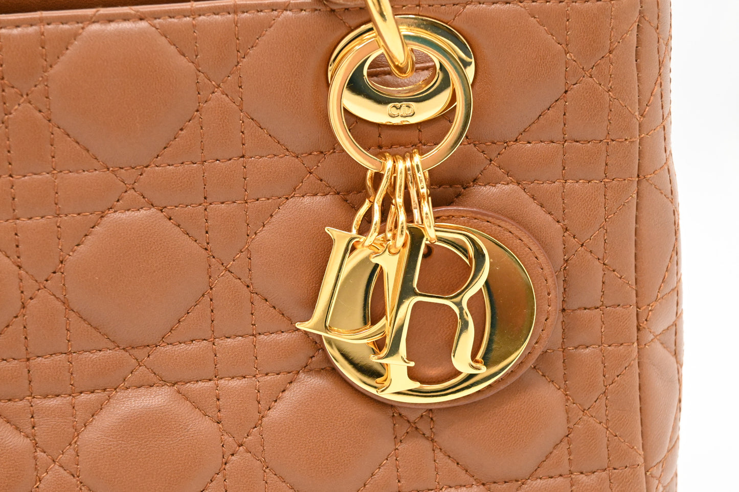 Dior Lady Dior Medium in Brown Cannage Leather