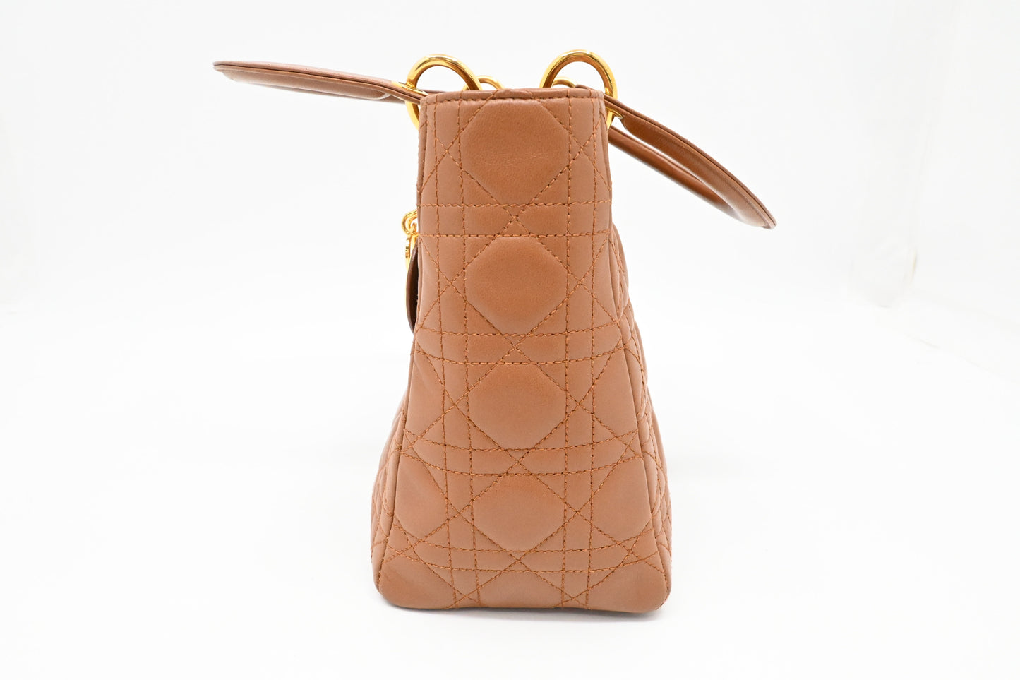 Dior Lady Dior Medium in Brown Cannage Leather