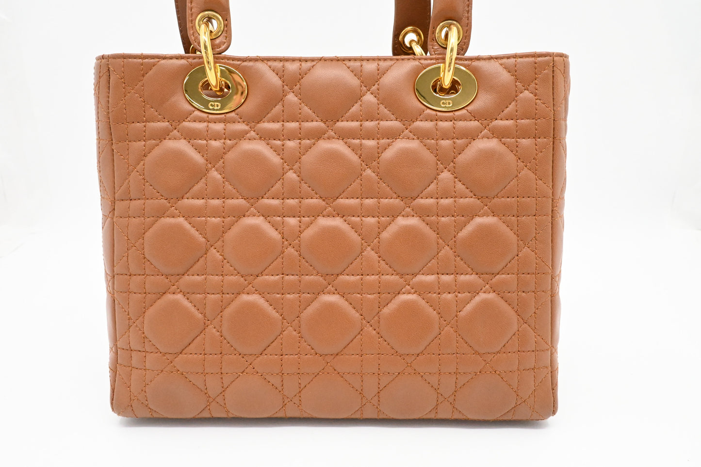 Dior Lady Dior Medium in Brown Cannage Leather