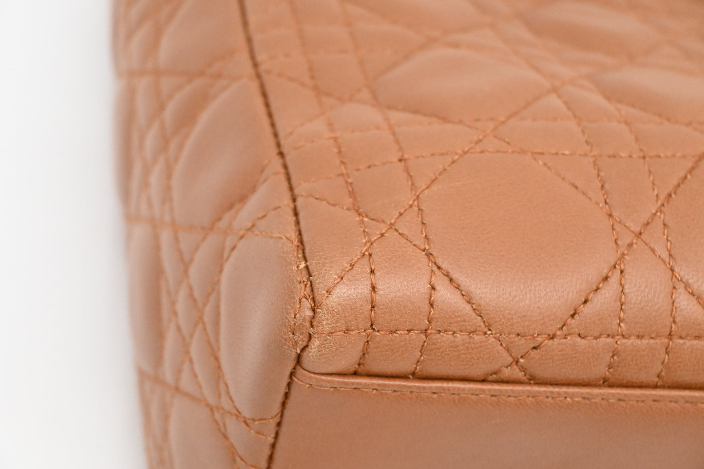 Dior Lady Dior Medium in Brown Cannage Leather