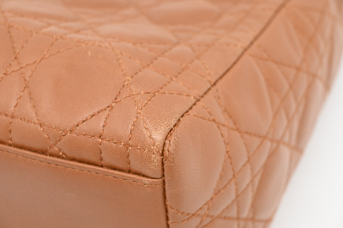 Dior Lady Dior Medium in Brown Cannage Leather