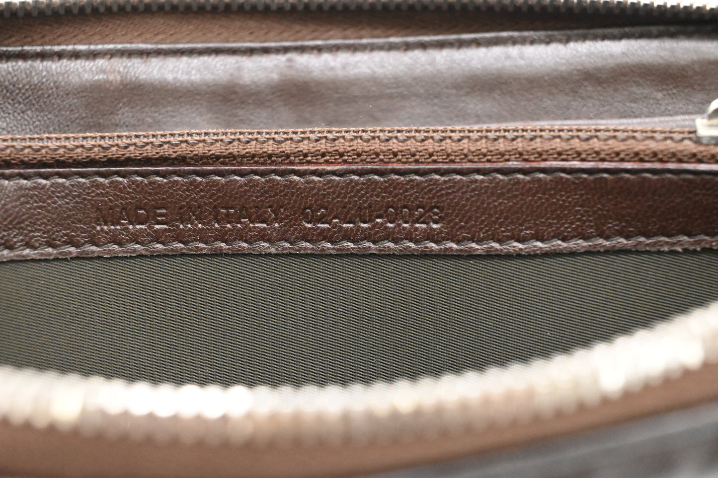 Dior Long Zippy Wallet in Brown Leather