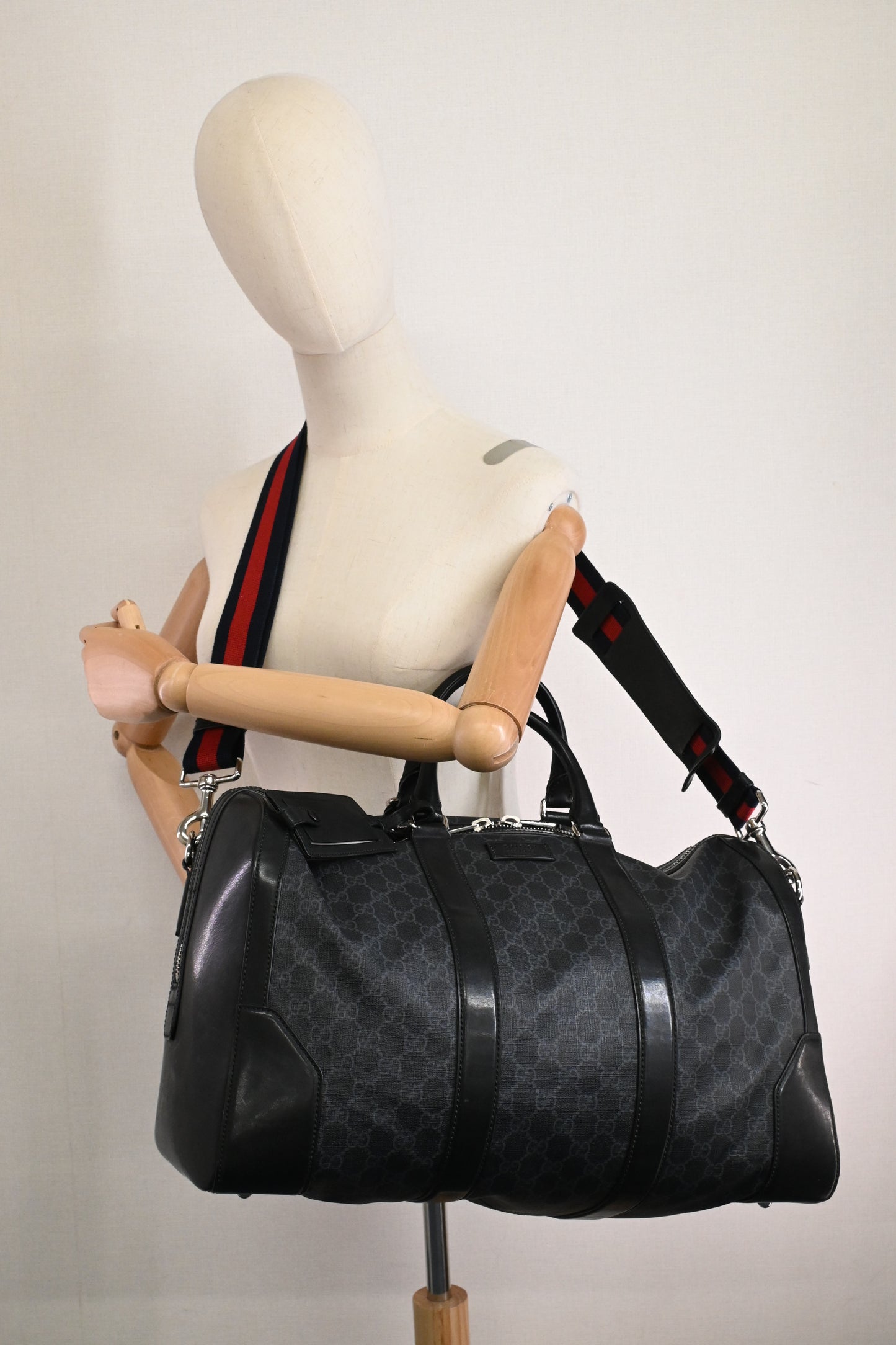 Gucci Travel Bag in Black GG Supreme Canvas