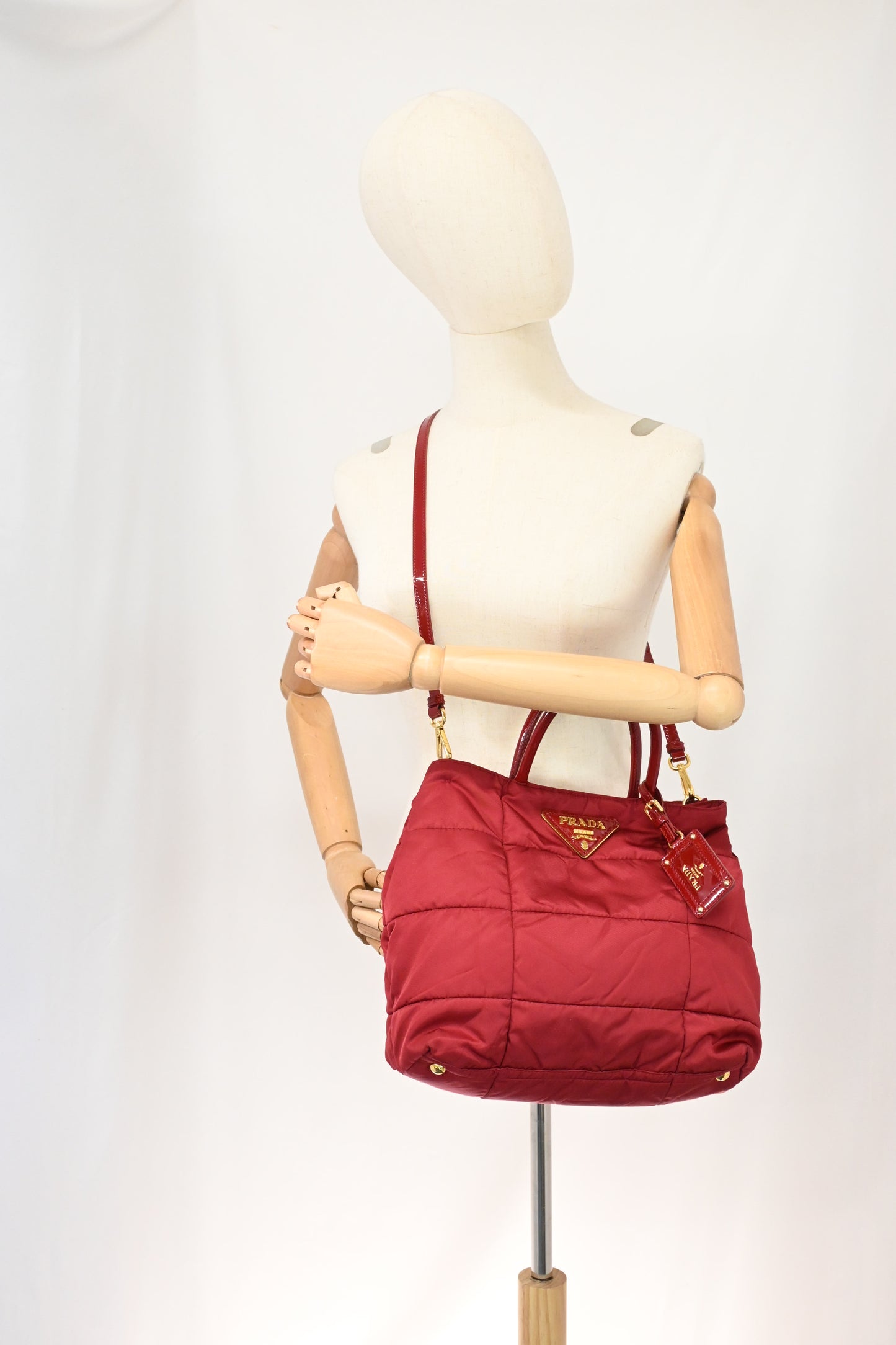 Prada 2way Bag in Red Nylon Canvas
