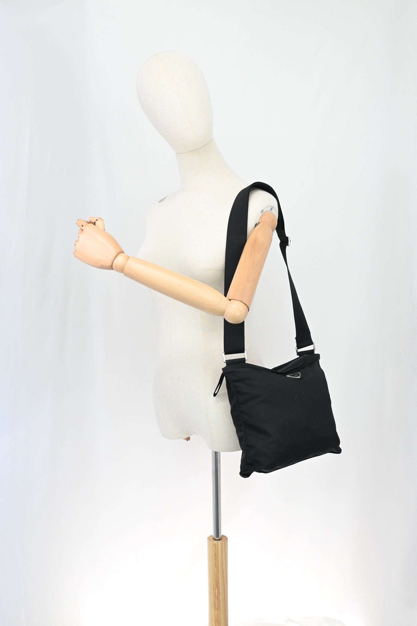 Prada Square Crossbody in Black Nylon