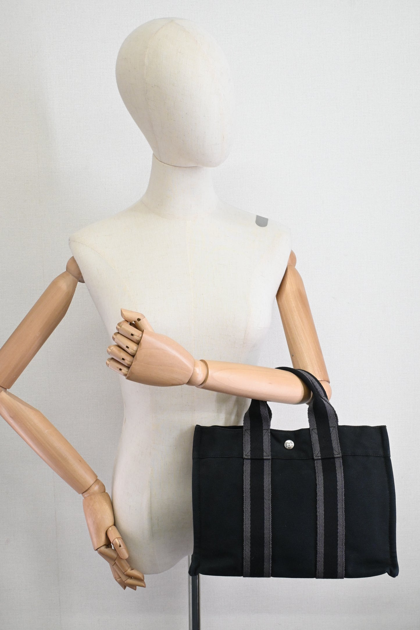 Hermes Fourre-Tout Tote in Black Canvas