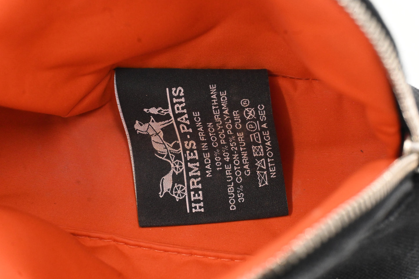 Hermes Mini Bolide Pouch in Black Canvas