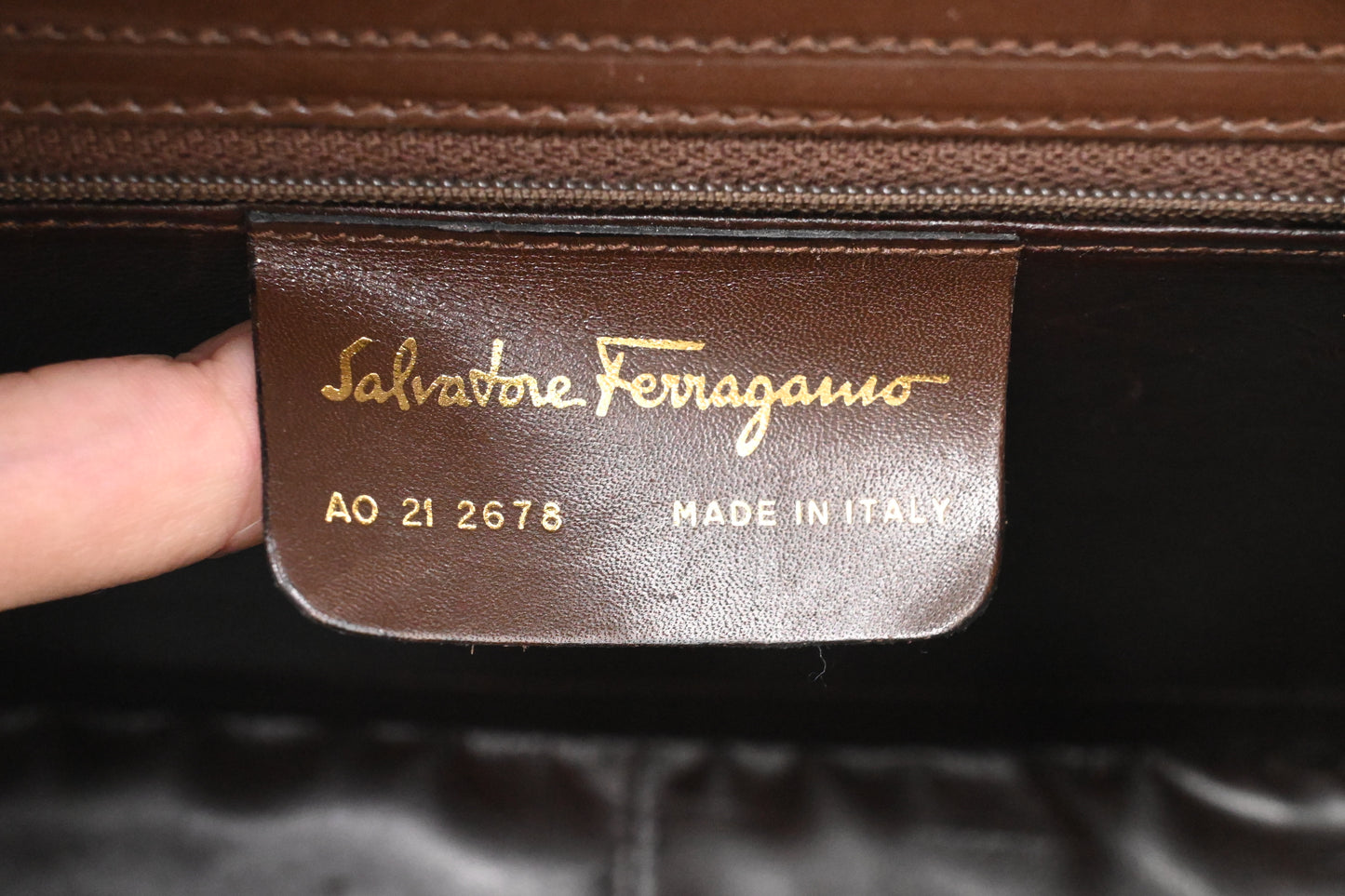 Ferragamo Handbag in Brown Leather