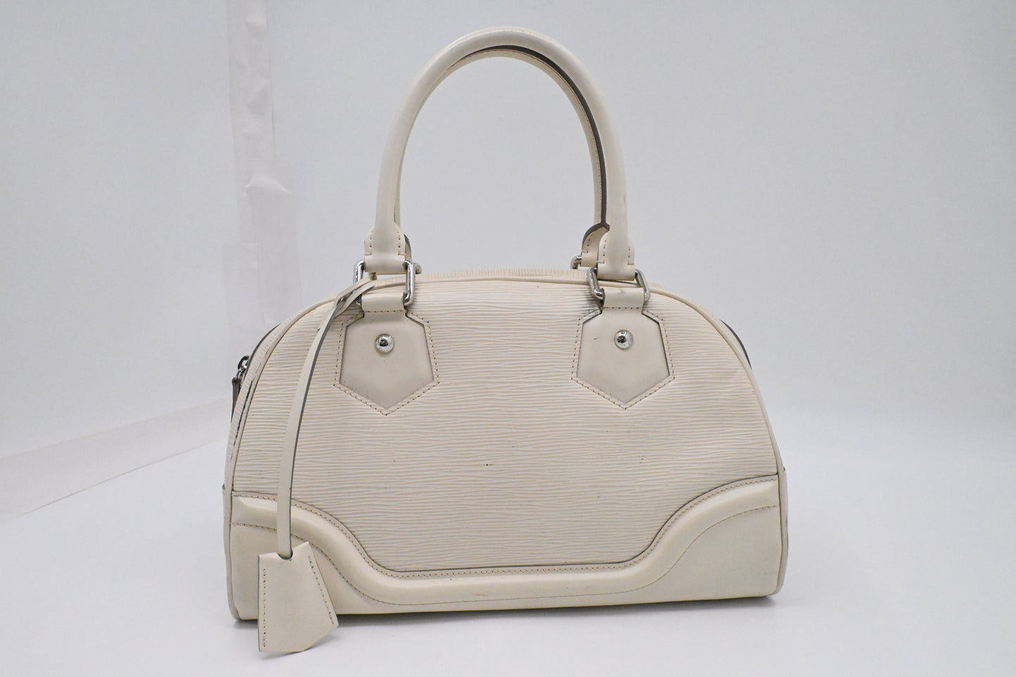 Louis Vuitton Bowling Montaigne PM in White Epi Leather