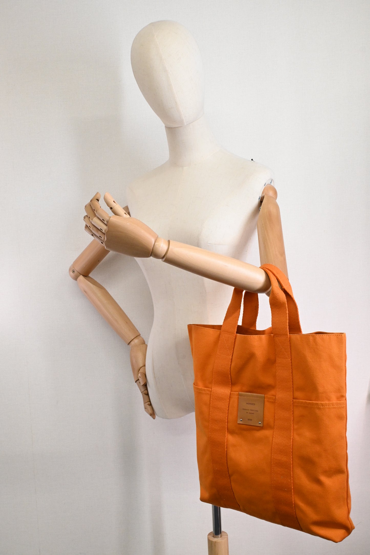 Hermes French Festival of Hawai 2021 Tote in Orange Canvas