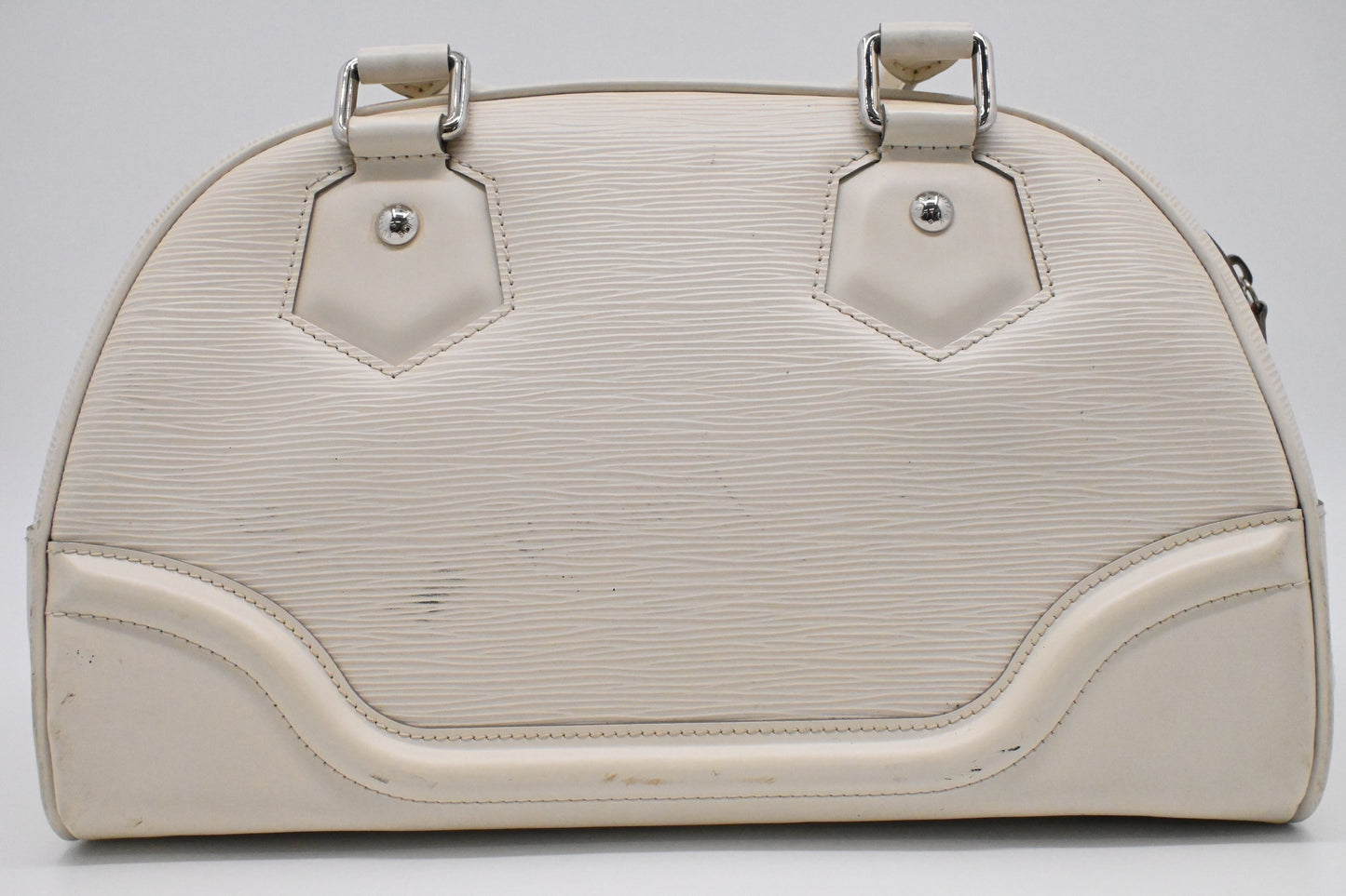 Louis Vuitton Bowling Montaigne PM in White Epi Leather